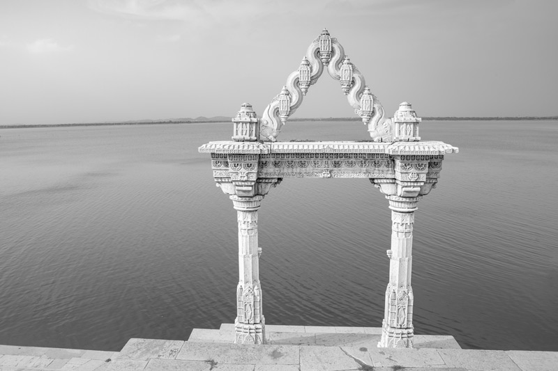 The gateway ('torana') on Rajsamand embankment which remains nearly intact in present times